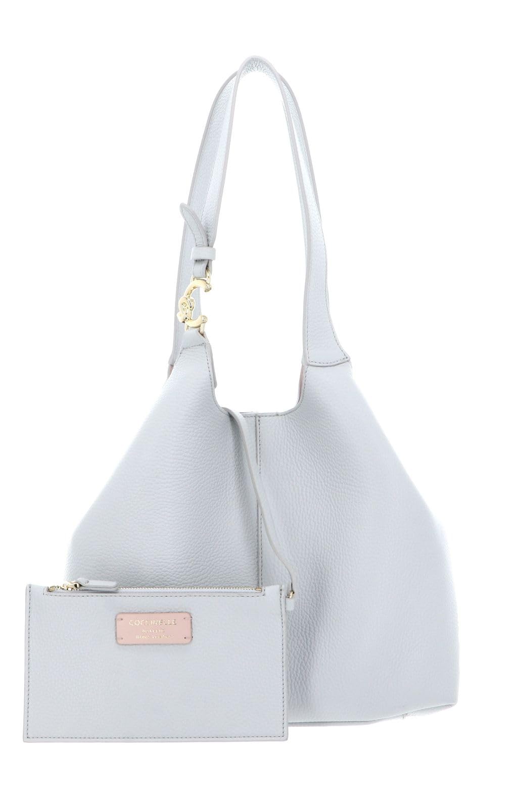 COCCINELLE Schultertasche Shopper Set, 2-tlg, aus echtem Rindsleder