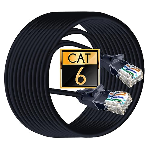 VENTION Câble réseau rigide UTP Catégorie 6 IBEBQ noir 20 m