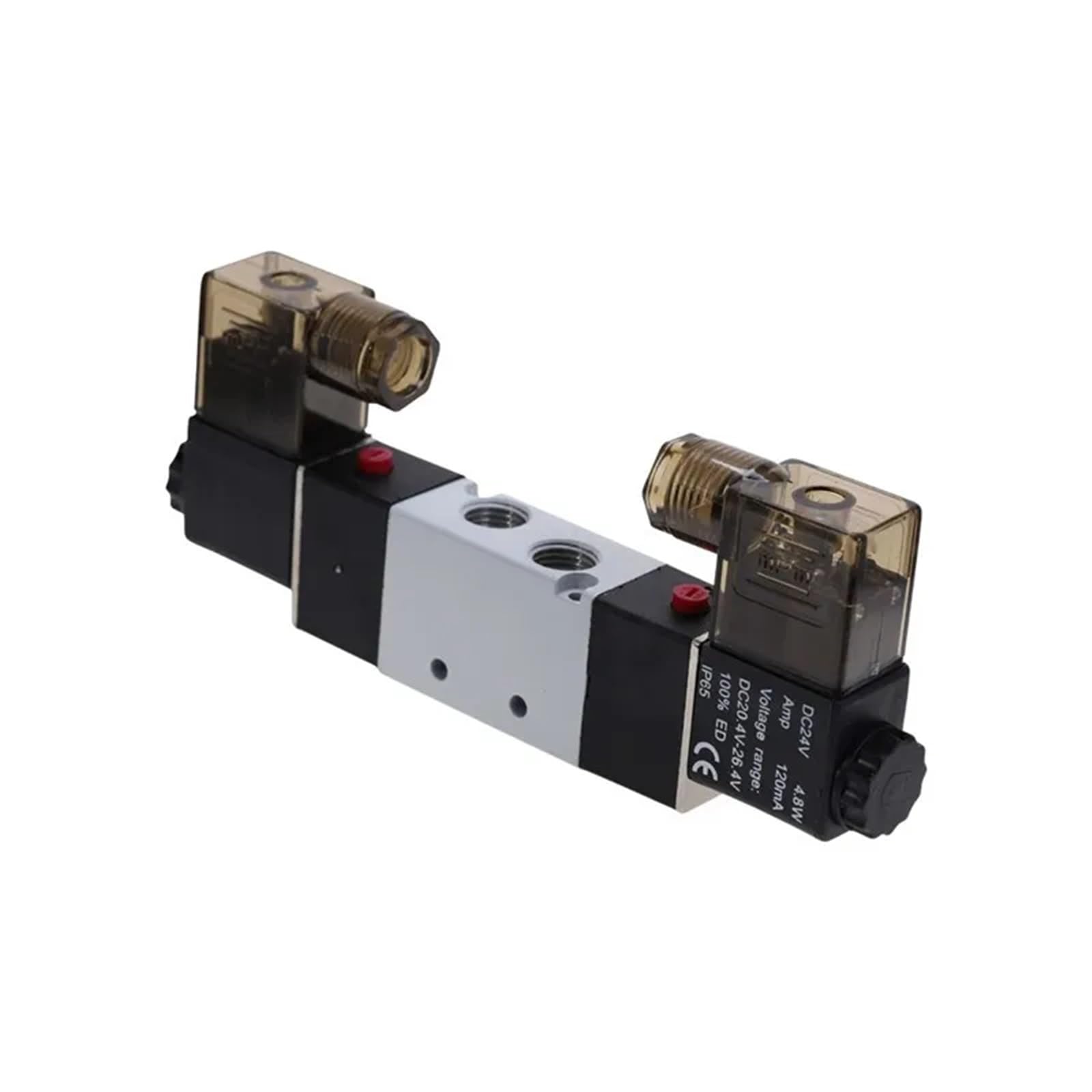 Válvula Solenoide neumática de Aire 4V220-08, 5 vías, 2 Posiciones, 1/4 ", aleación de Aluminio Interna E 12VDC 24VDC 110VAC 220VAC 0,15-0.8Mpa(AC110V)