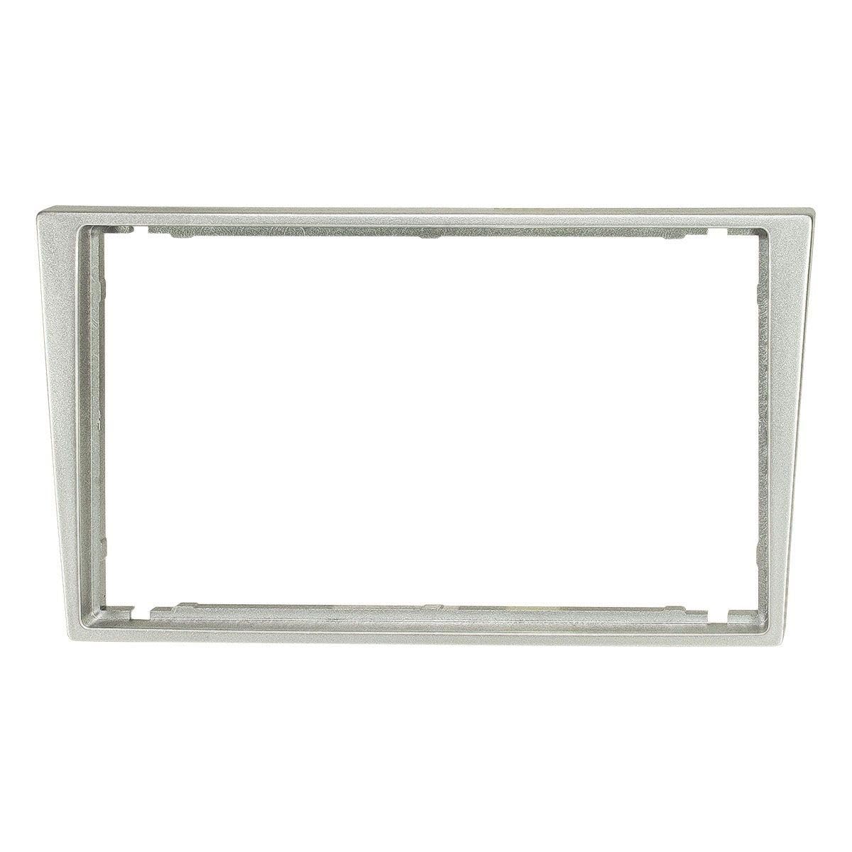 tomzz Audio 2439-109 Panel de Radio Doble DIN Compatible con Opel Corsa C Combo Omega B Vectra C Meriva Suzuki Ignis Wagon R Cromo Mate