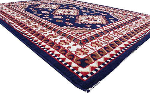 Image of Home Decore Acrylic Carpet for Your Living Room & Drawing Room Aywhere in Your Home (150x210 Blue Colour)- 5x7 Feet