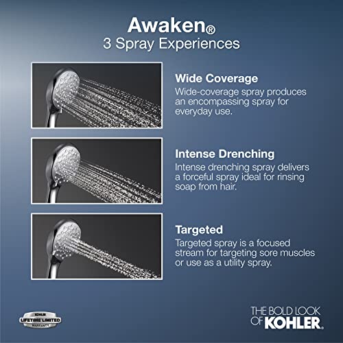 Kohler 98362-G-CP Awaken B90 Multifunction 1.75 Gpm Handshower Kit thumb #1