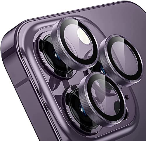 Image of Camera Lens Protector for iPhone 14 PRO / 14 PRO MAX [Case-Friendly] [Anti-Scratch] [Metal Finish] - (Purple)