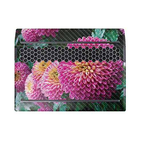 Image of MightySkins Carbon Fiber Skin Compatible With Alienware M17 R5 (2022) Full Wrap Kit - Chrysanthemum | Protective, Durable Textured Carbon Fiber Finish | Easy To Apply & Change Styles | Made in the USA