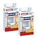 Produktbild tesa Insect Stop COMFORT Fliegengitter Fenster - Insektenschutz mit Klettband selbstklebend - Fliegen Netz ohne Bohren (130 cm x 150 cm, 2er Pack/Weiß (Leichter Sichtschutz))