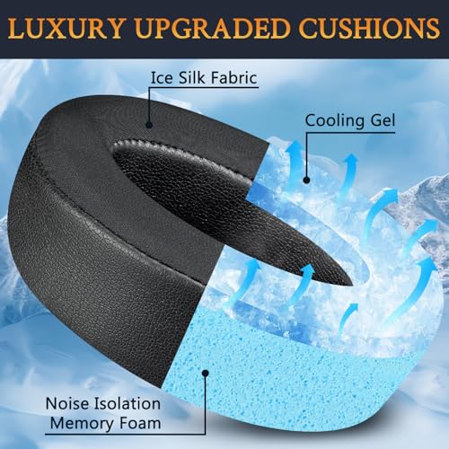 SOULWIT Cooling Earpads para Sony MDR-XB950 - Negro | para Sony MDR-XB950(XB950BT/XB950B1/XB950N1/XB950AP) Auriculares Over-Ear miniatura 4
