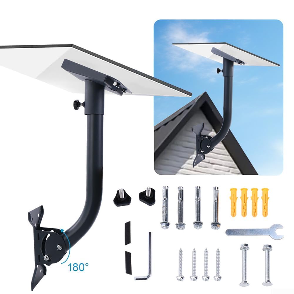 Staffa di montaggio a parete regolabile in metallo per antenna Starlink Gen 3, braccio telescopico antiruggine resistente alle intemperie con regolazione dell'angolo di 90-180 gradi, include viti di