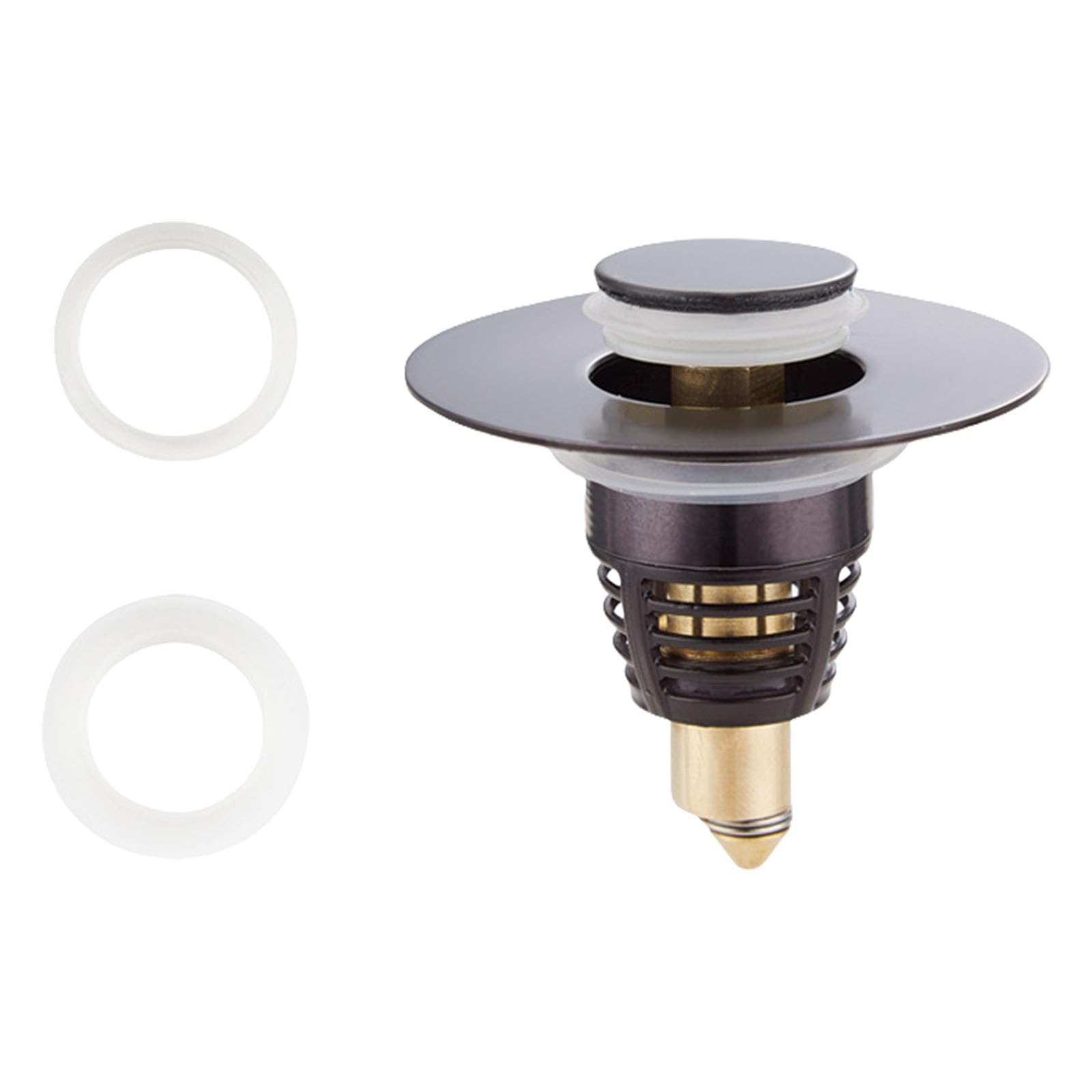 Yrohgkpn B Chromes Athroom Sink Plug With Designs And Drain Strainer Portable Fit For 25Mm To 46Mm Rass Ounce Cores Stoppers Home Improvement Sink Plug