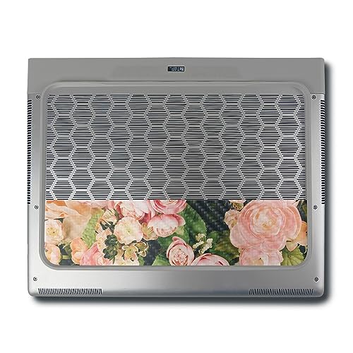 Image of MightySkins Carbon Fiber Skin Compatible with Alienware X16 R1 (2023) Full Wrap Kit - Faded Roses | Protective, Durable Textured Carbon Fiber Finish | Easy to Apply & Change Styles | Made in The USA