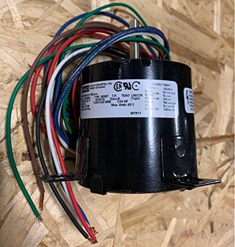 Fasco D1189 FASCO 1/20 HP 1550 RPM 115/208-230 1 60 TENV CWSE 1 SPD BB FASCO MOTOR