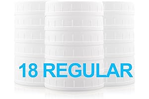 Regular Mouth Mason Jar Lids: 18-Pack of White Plastic Storage Caps
