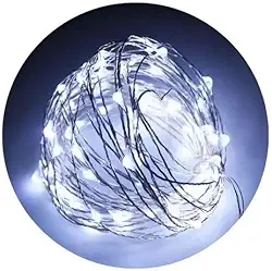 Cordão de LED Decorativo 10 metros USB/Pilha AA Fio de Fada Impermeável Branco ou Colorido Pisca Pisca Natal Festa Decoração de Ambientes (Branco)