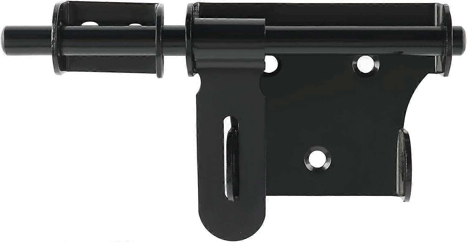 Joyhappst Image Color Exterior Door Lock Door Latch, 15Cm Interior Door Lock Sliding Door Lock, Stainless Steel Exterior Door Latch, Black