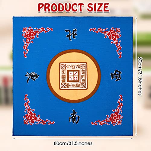 image for Juexica Mahjong Mat with Bag, Anti Slip Noise Reduction Table Cover Bo