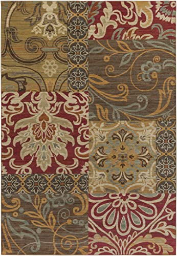 Mark&Day Area Rugs, 9x13 Velswijk Cottage Garnet Area Rug, Brown