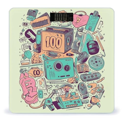 Balanza digital de baño I Love The Illustration 26x26 cm miniatura 1