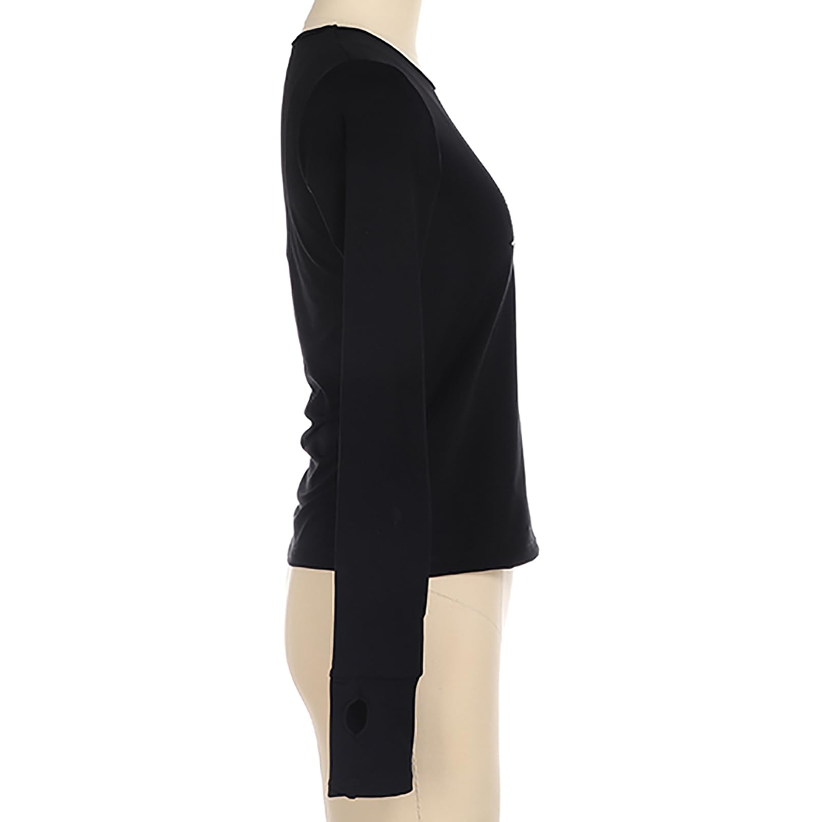 Chaqueta de Patinaje sobre Hielo para Mujer Manga Larga Top de Patinaje Artístico para Niñas(Size:XL,Color:Negro)