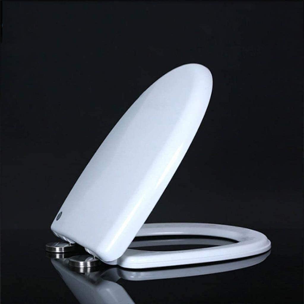 Abattant wc Lunette wc Silencieux pour siège de toilette blanc | Libération rapide | Démontage en une seconde | Ultra Résistant | Épaissie montée sur le dessus | Forme de U 33,5~34Cm X40~44Cm ll