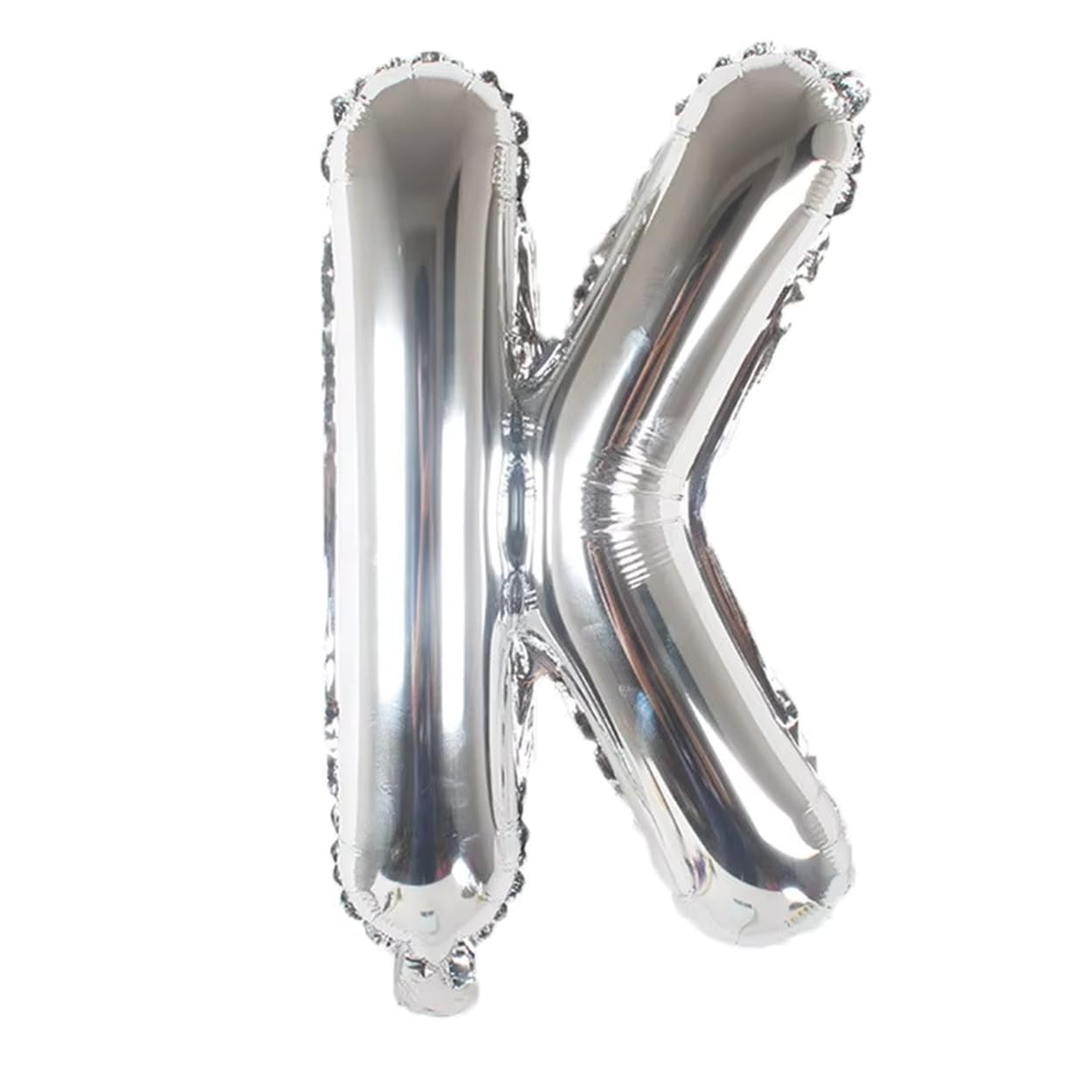 Foil Balloon Letter K Silver 40 cm - Balloon Letters Decoration Party Balloon for Air Filling, Wedding, Birthday, New Year's Eve, Gift, Baby, Advertising, Shop Window, Photo Box, Name, Word