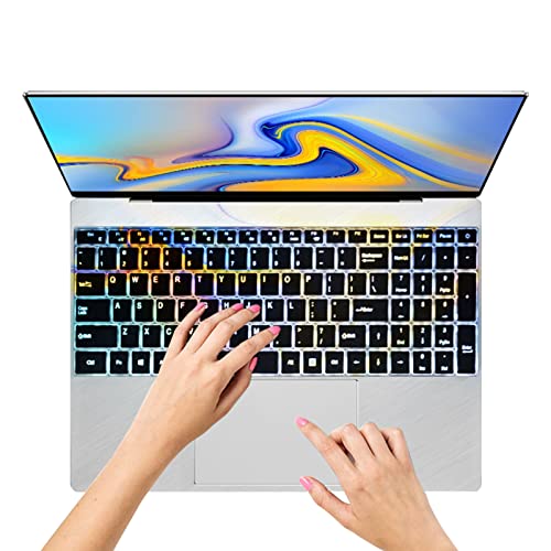 Image of 15.6 inch Laptop, 16GB Ultra Slim Fingerprint Gaming Laptop for Windows11, for N5095 Processor, 1920x1080 IPS HD Screen, Backlit Keyboard for Office, Silver (16G+512G)