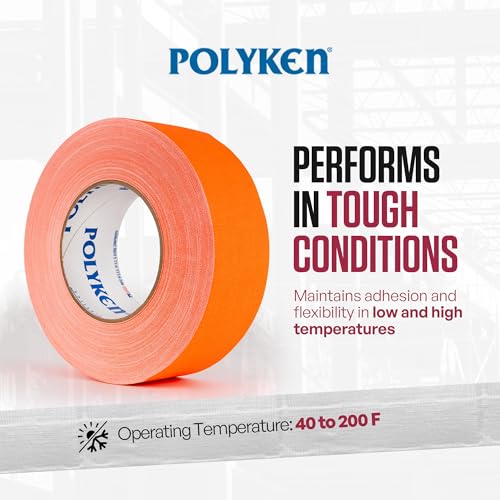Image of Polyken 510 Gray (Silver) Gaffers Tape 2.83 inch x 55 Yards, Professional Grade, UV Fluorescent, No Residue, Non-Reflective (Gaff Tape), 1 Roll