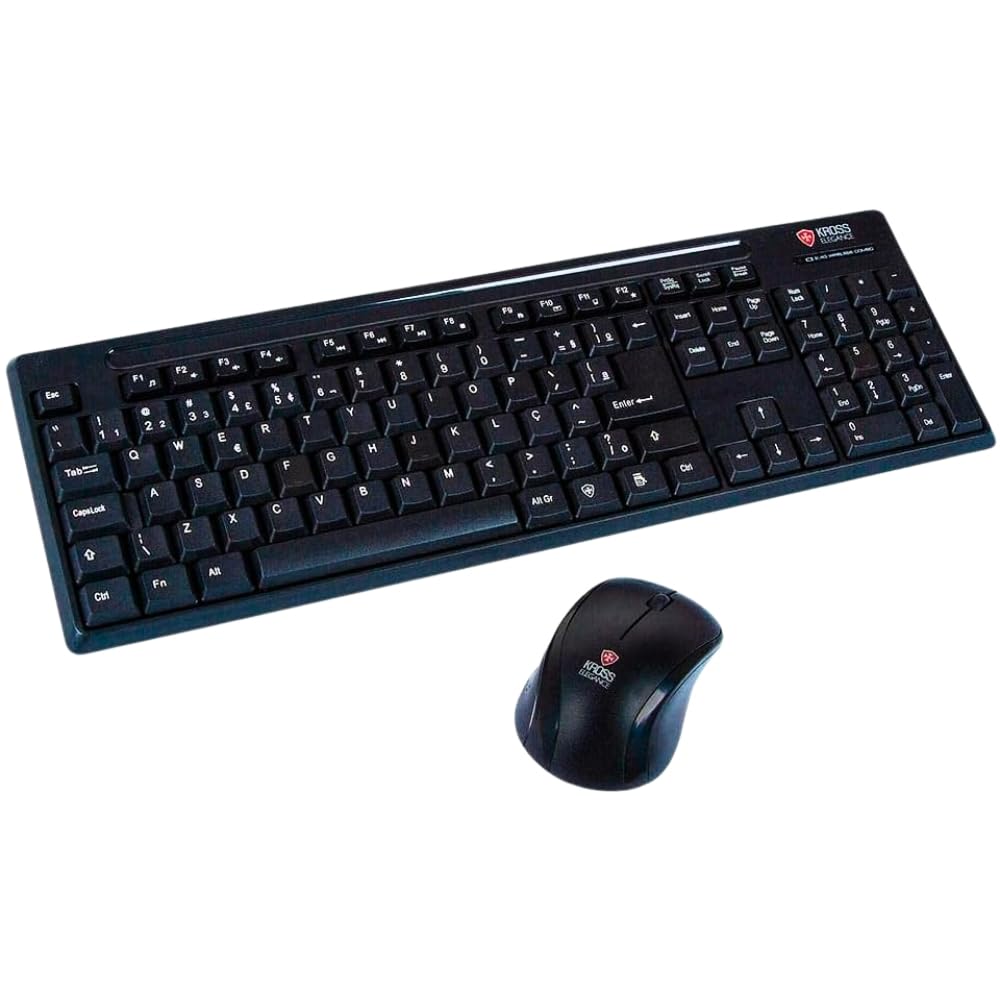 Combo Kross Teclado e Mouse USB, Sem Fio, Elegance - KE-KM558V1