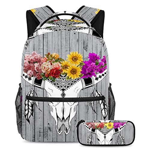 Sac à dos colorés motif fleurs résistant pour grand classeur