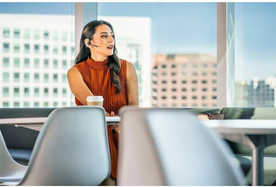 Poly Voyager 5200-M Office Headset +USB-C to Micro USB Cable TAA - Microsoft Teams Certification - Google Assistant, Siri - Mono - USB Type C, RJ-11 - Wireless - Bluetooth - 246.1 ft - 32 Ohm - 100 Hz