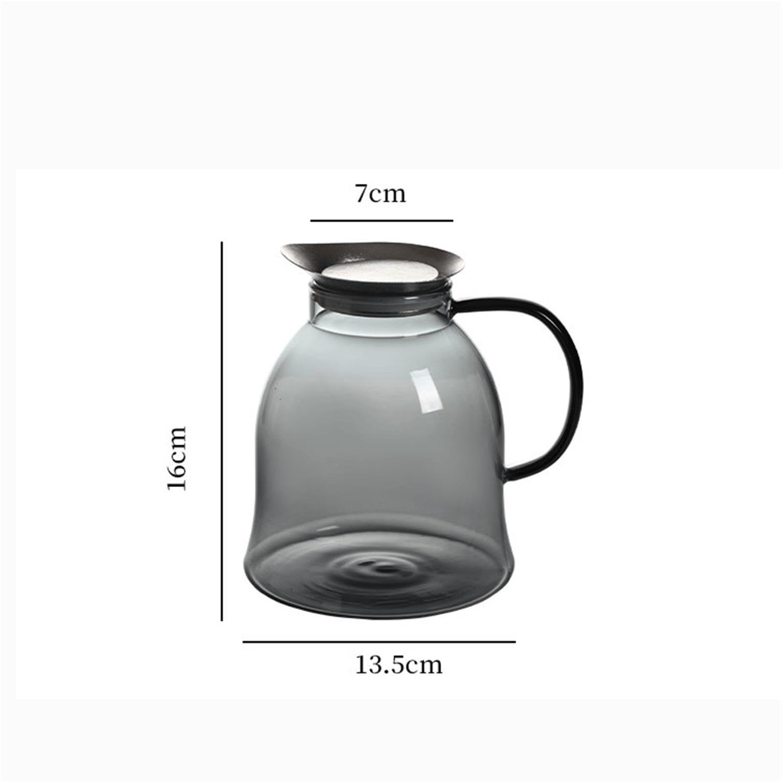 Pichet Eau Pichet d'eau froide avec couvercle en titane pur et verre épais