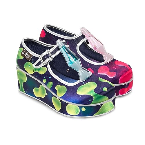 Image of Hot Chocolate Design Chocolaticas Women's Mary Jane Ballet Wedge, Lava Lamp, 10 AU