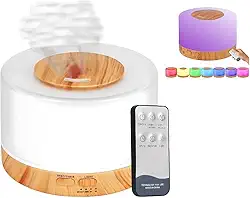 Umidificador De Ar Ultra-Sônico 500Ml, Difusor De Óleo Essencial, Abajur Led, Lâmpada Colorida Com Controle Remoto Difusor De Aromas