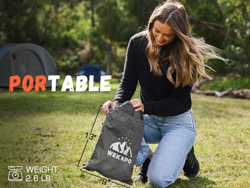 Image of WEKAPO Inflatable Couch Air Lounger Chair - Camping & Beach Accessories, Portable Blow up Sofa for Hiking, Lawn, Indoor /Outdoor Movies & Music Festivals. Lightweight and Easy to Set Up Air Hammock