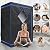 ZONEMEL 2 Person Portable Full Spectrum Infrared Sauna, Full Size Large Spa Tent with Remote Control,1600W, Foldable Chairs & LED Therapy Light, Home Spa for Relaxation (47.2"x35.4"x63")
