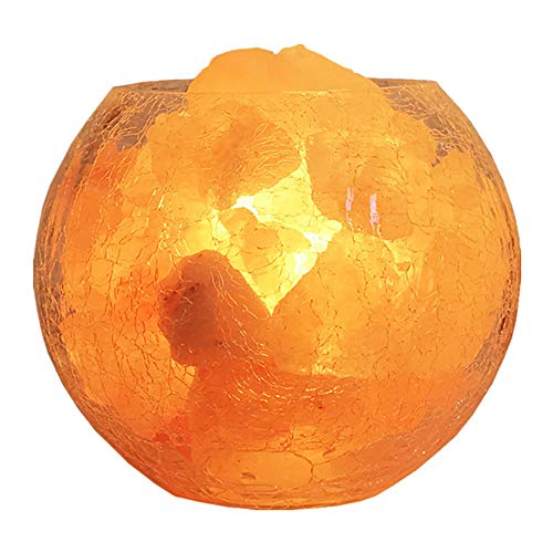 CHSHY Rose Roche Sel Lampe Veilleuse, Lampe De Sel De L'Himalaya Naturel, USB Alimenté Cadeau De Vacances, Sculpté à La Main pour La Foudre, Purification De L'Air, Cadeaux, Massage