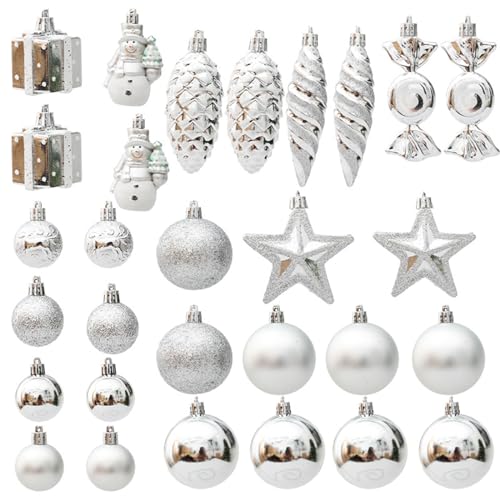 20 Pçs/29 Pçs Árvore Ornamento Bolas Pingente Coleção Bauble Criar Atmosferas Festivas Decoração Da