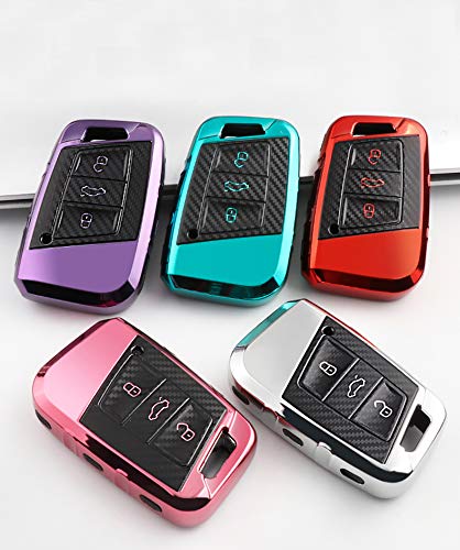 ontto Autosleutel Hoes Cover voor VW Magotan Passat B8 CC Tiguan MK2 Jetta Skoda Superb A7 Kodiaq Sleutelhoes… - Afbeelding 8