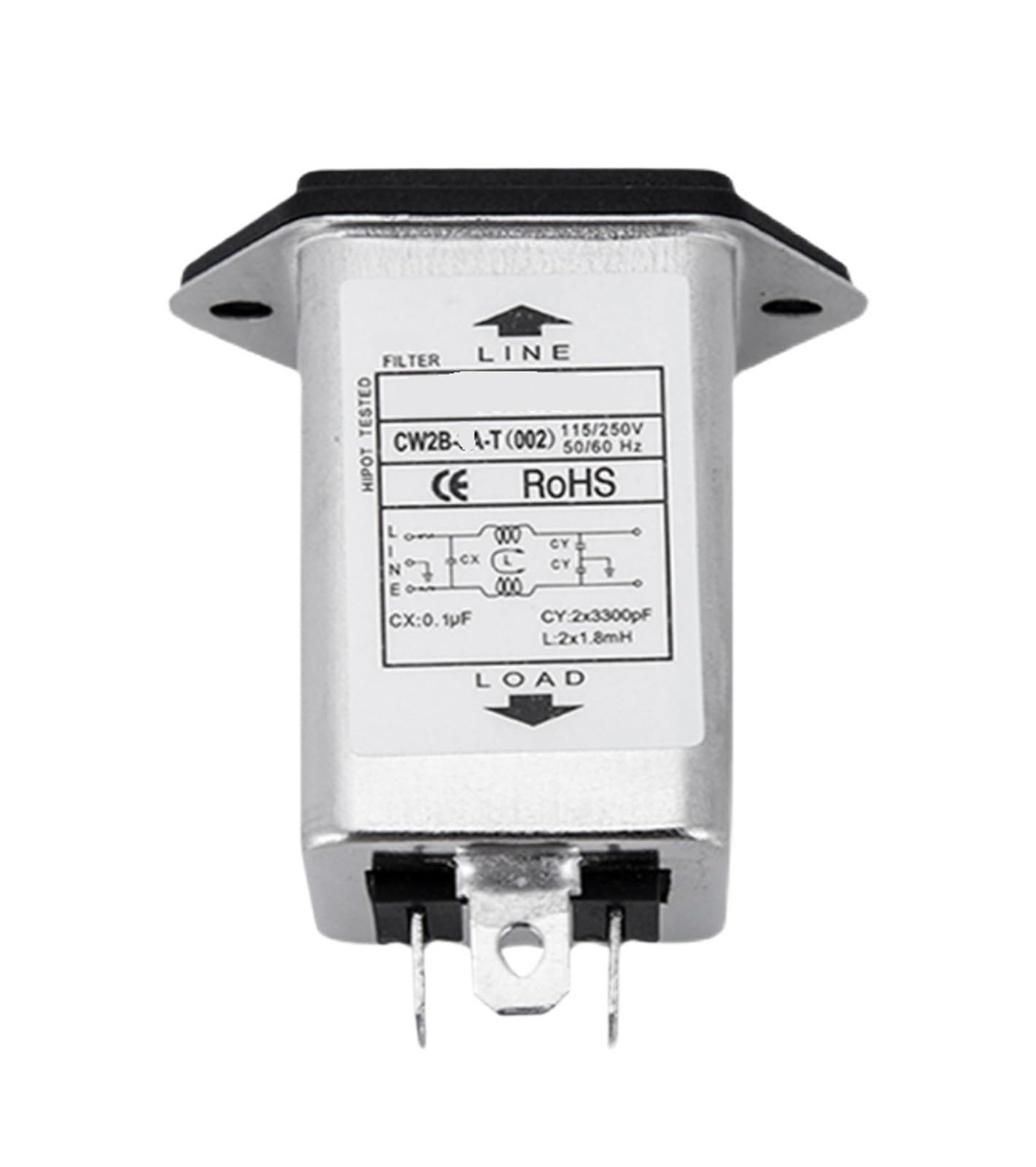 WBBAYDRFR CW2B-3A-T 002 Single-phase power filter-220v-socket-double insurance(CW2B-6A-T 002)