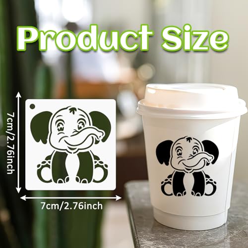 Augshy 56 Pieces Animal Stencils for Painting, 3 Inch Reusable Cute Animal Stencils for Drawing on Wood Rocks Canvas Fabric DIY Craft Card Glass Pottery