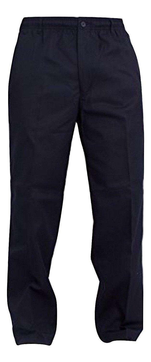 Carabou Mens Elasticated Waist Rugby Trousers Pants W32-W60 in 29" Leg (40, Navy)