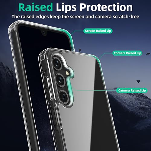 Image of ONES for Samsung Galaxy A16 5G Slim Case Clear, PC + TPU Hybrid, Military-Grade Drop Guard, Anti-Yellowing, Anti-Slip, Shockproof Silicone Hard Cover, Scratch Resistant, Transparent Case