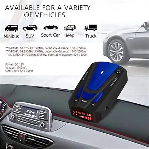 Speed Sentinel Radar Detector,Police Speed Radar Detectors for car with Long Range Detection,VG-2 Immunity,City/Highway Modes Detectors,Real Time Voice Alert Speed,LED Display - Image 3
