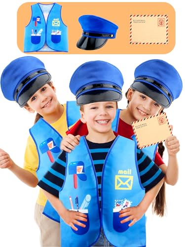 Set de disfraces de cartero para niños 36 piezas miniatura 3