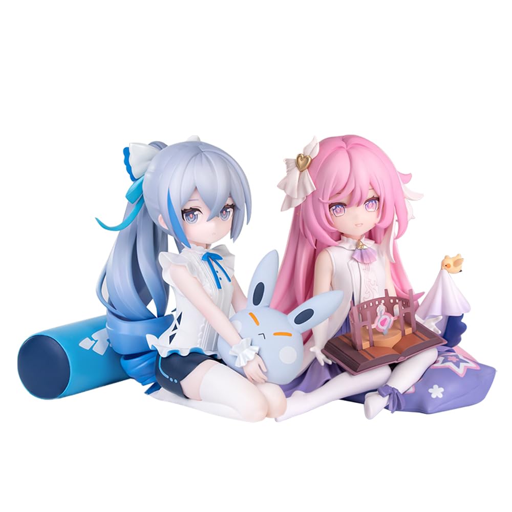 Jiumaocleu 2PCS Anime Elysia Figure Statue Bronya Zaychik Action Figure Mini Statues 9CM PVC Decoration Collection Gifts for Fans