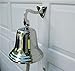 Ships Bell-large-aluminum- Polished Nickel Finish w/ Mount Bracket