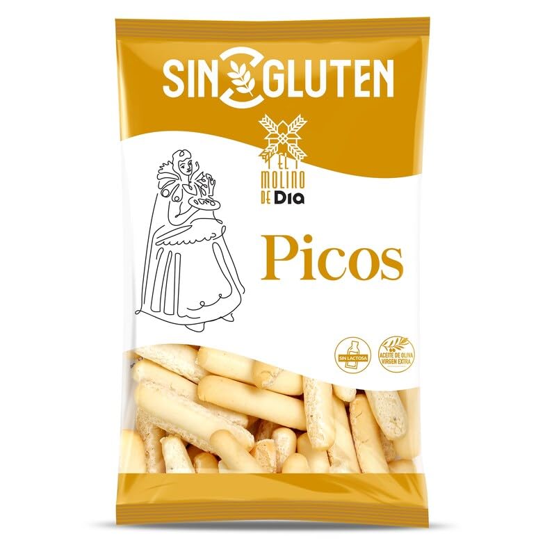 Picos de pan sin gluten El molino de Dia bolsa 100 g