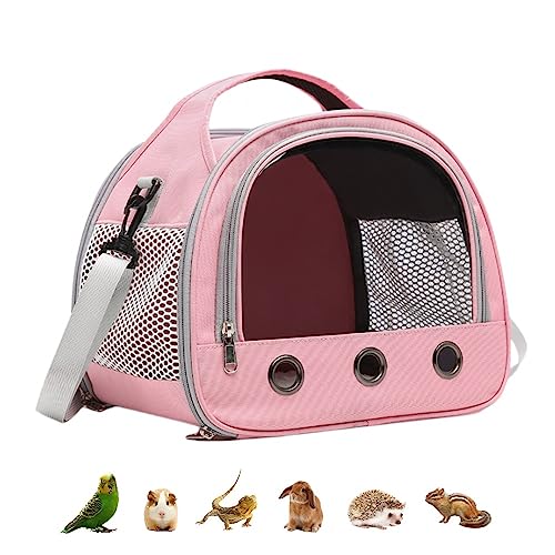 guinea pig carrier bagsmall animal bird parrots ferret hamster squirrel rabbit turtle carrier bagportable bunny bearded dragon carrier travel carrier outdoor pink