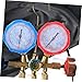 Hemobllo Automotive Manifold Gauge Set High Pressure Gauge for Accurate Level Monitoring Compact HVAC Tool with Hoses for Car Air Conditioner Maintenance and Repair