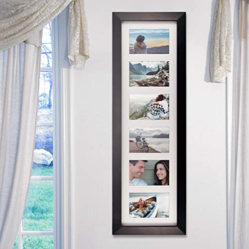 Malden 4x6 6Opening Collage Matted Picture Frame, Displays Six, Black