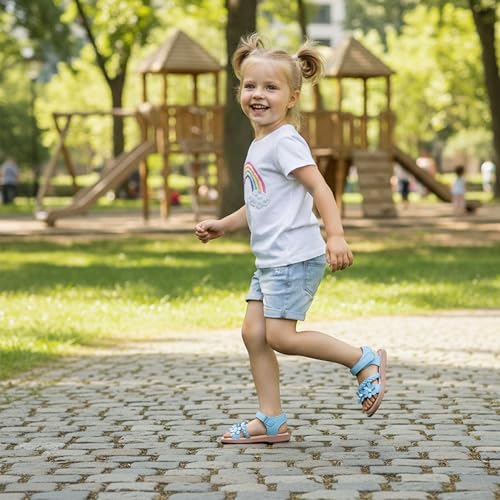 Image of GINFIVE Toddler Girls Sandals Little Girls Kids Summer Shoes Toddler Sandals