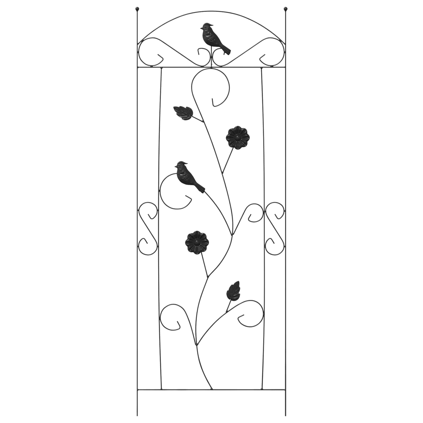 vidaXL Ogrodzenie Ogrodowe 3 szt. Czarny 110 x 40 cm Stal